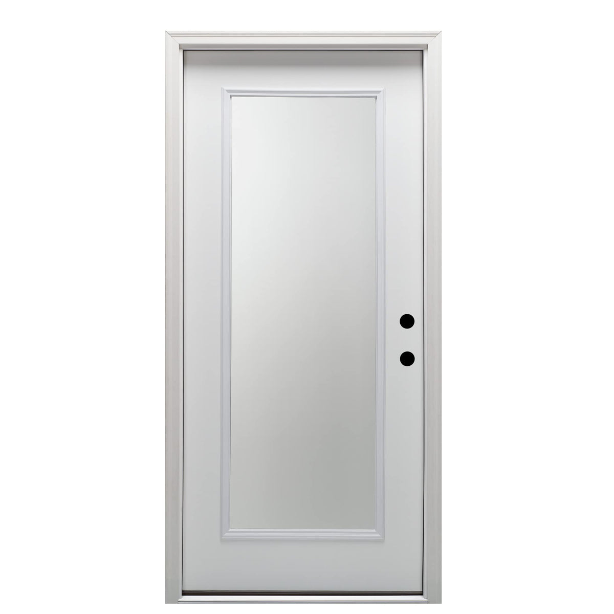 Primed Fiberglass Left Hand In-Swing Prehung Front Door 30" x 80" D904