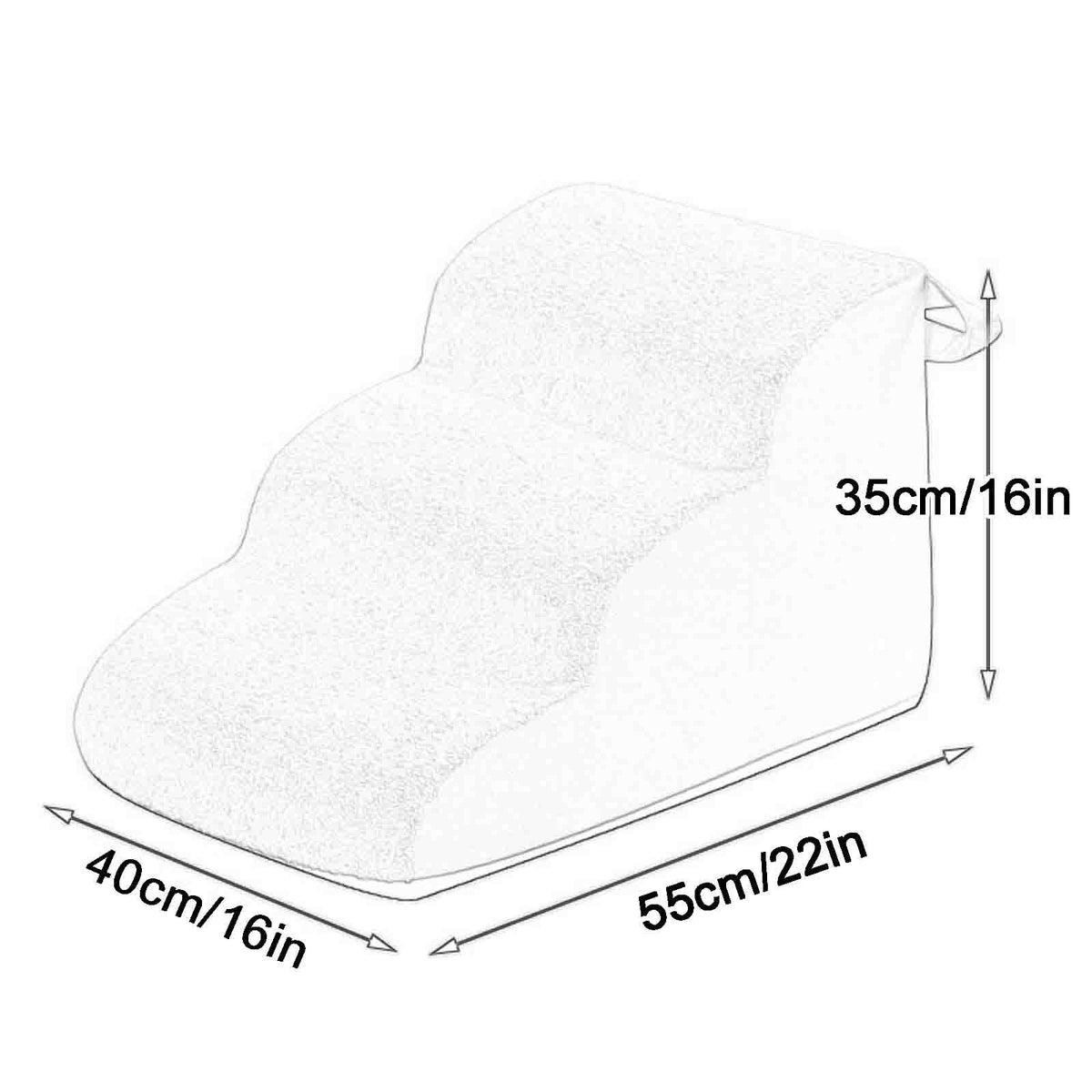 3-Step Non-Slip Dog Stairs with Handle V436
