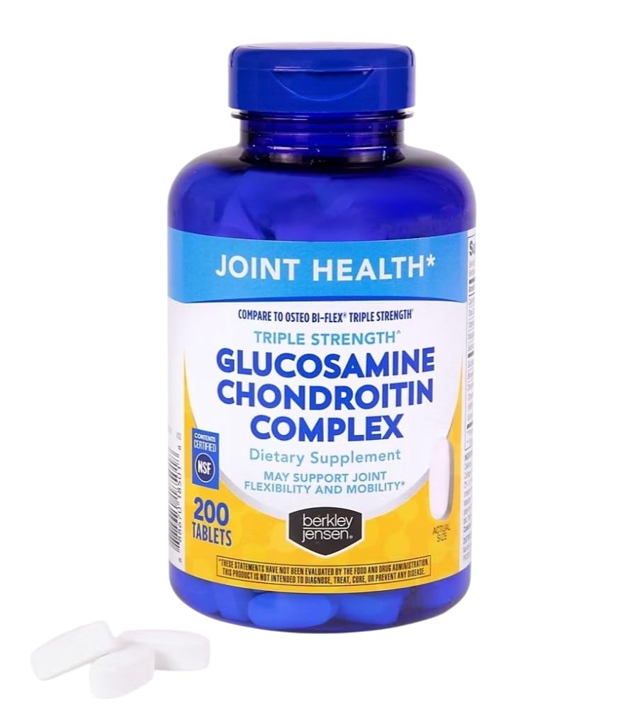 Triple Strength Glucosamine Chondroitin MSM Boswellia Complex 2703 mg Joint Support Supplement 200 Tablets Z1714