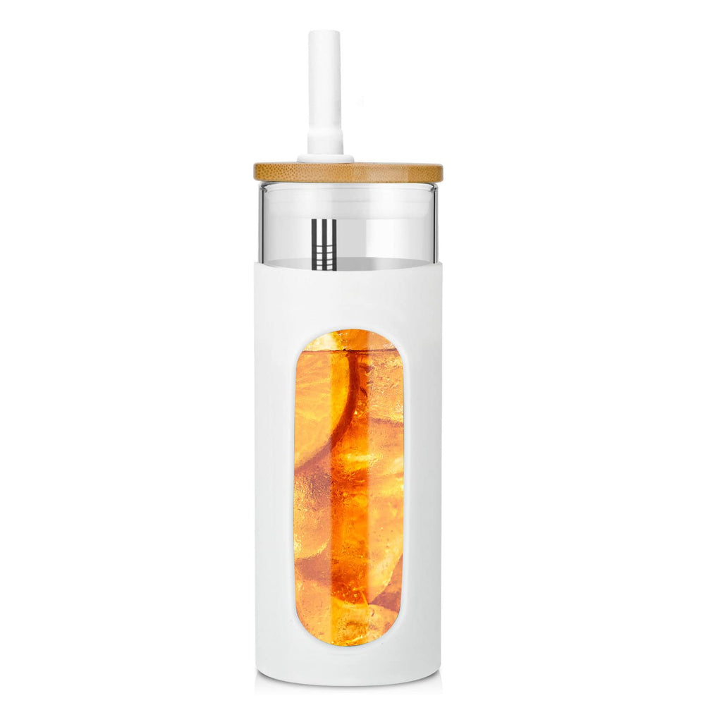 22 oz Glass Tumbler with Lid and Straw O998999