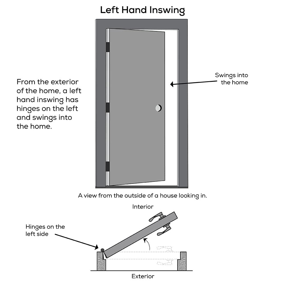 Primed Fiberglass Left Hand In-Swing Prehung Front Door 30" x 80" D904