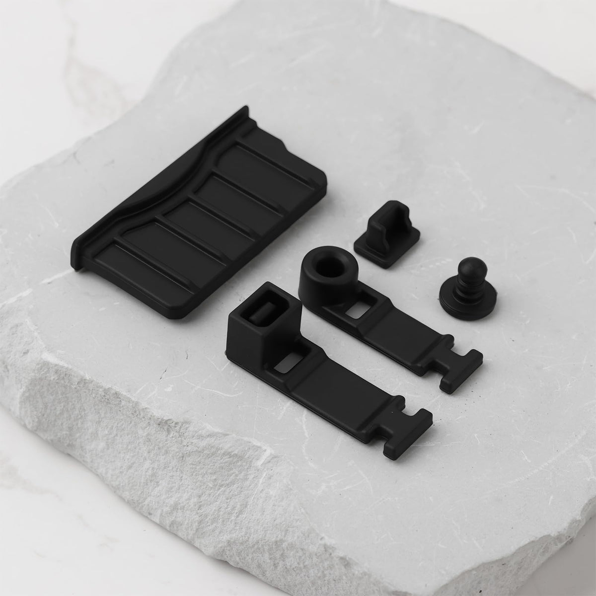 Game Console Card Slot Silicone Plug 2 Sets Black D1826