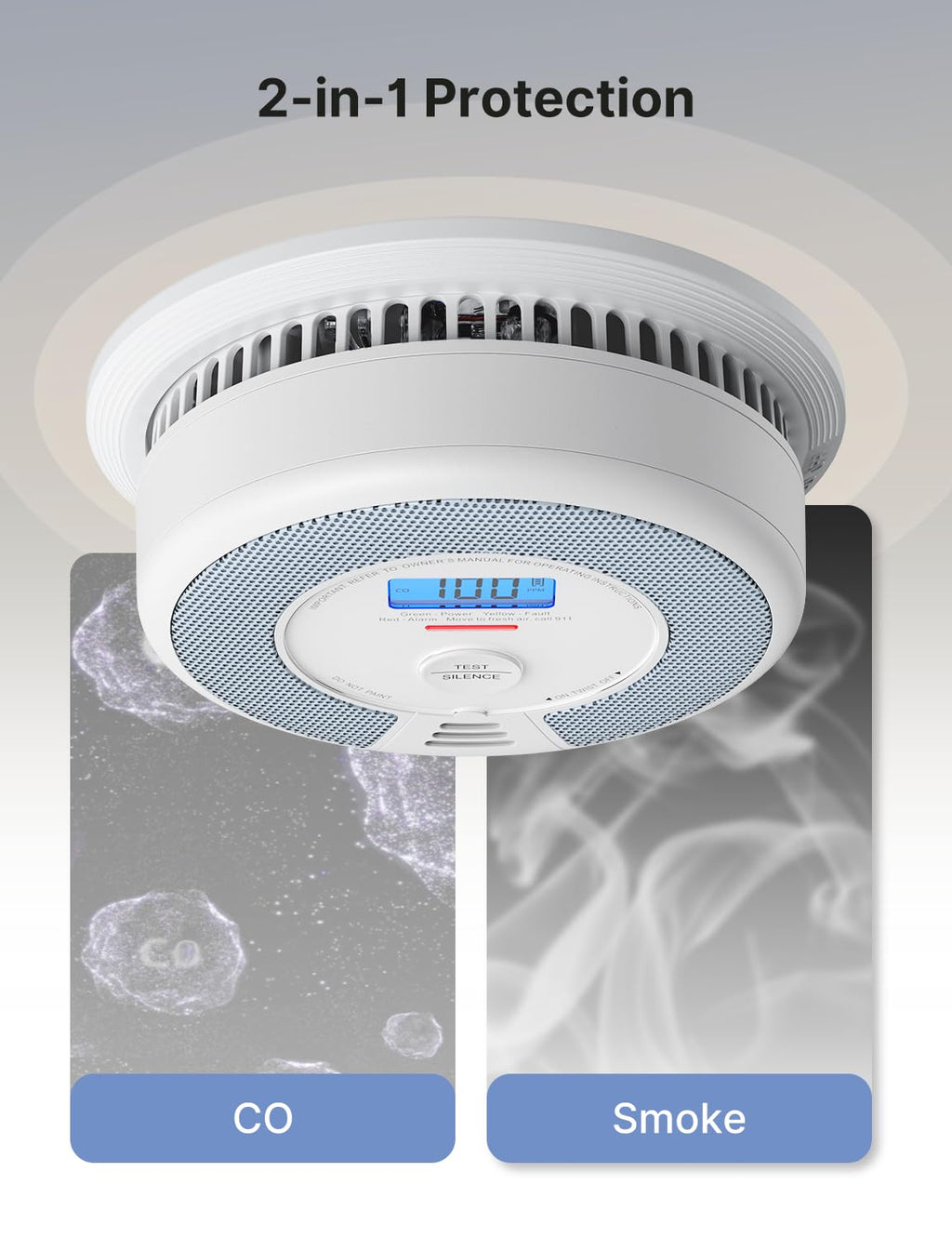 Wireless Combination Smoke and CO Detector 3-Pack E271