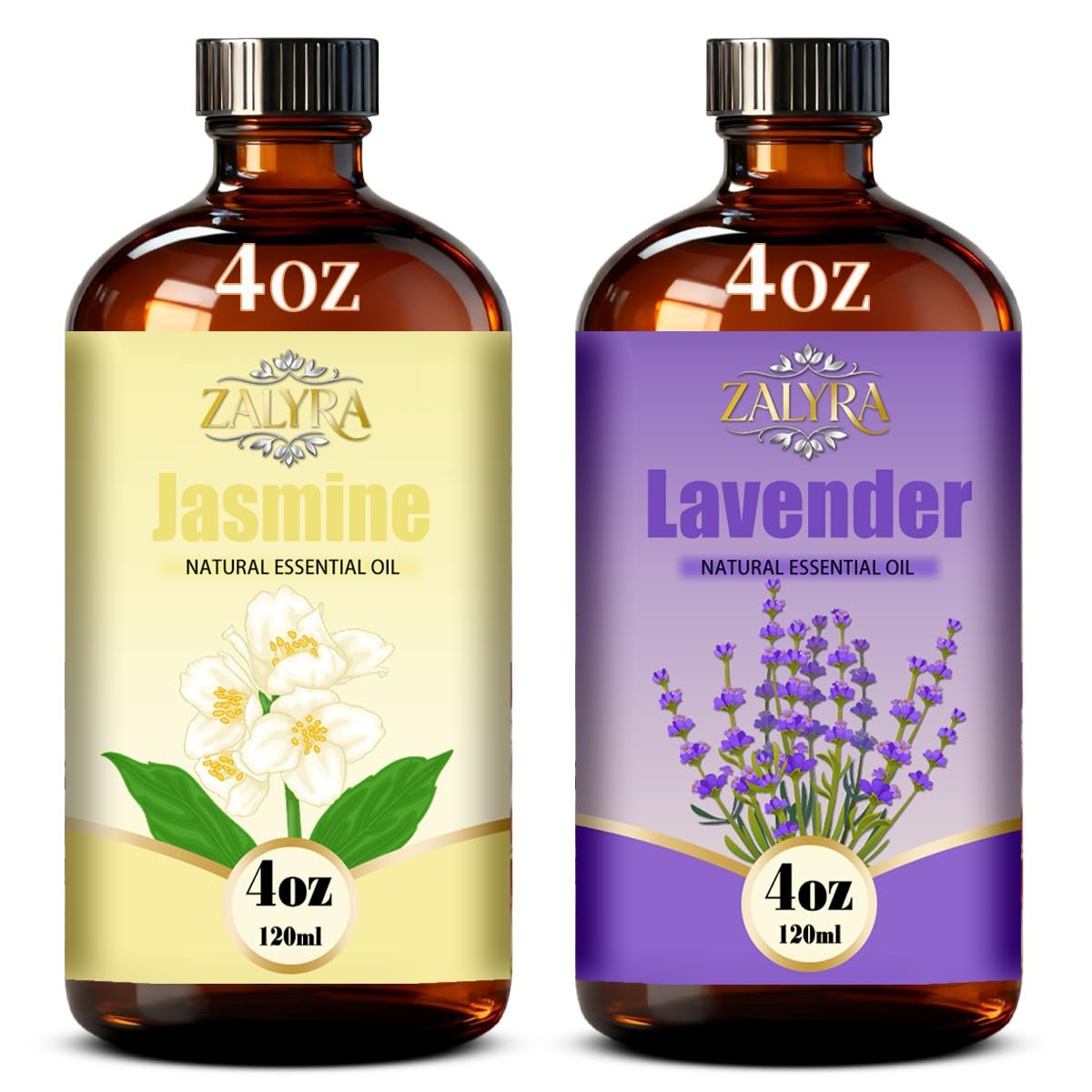 Jasmine&Lavender Essential Oil 4 Fl Oz+0.33 Fl Oz E2425