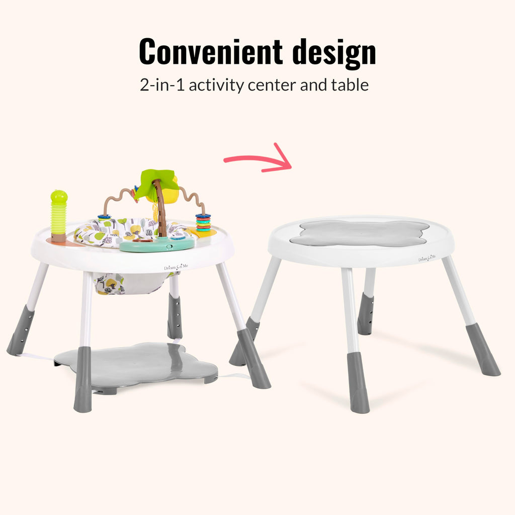 2 in 1 Baby Activity Center and Play Table with 3 Detachable Toys I891