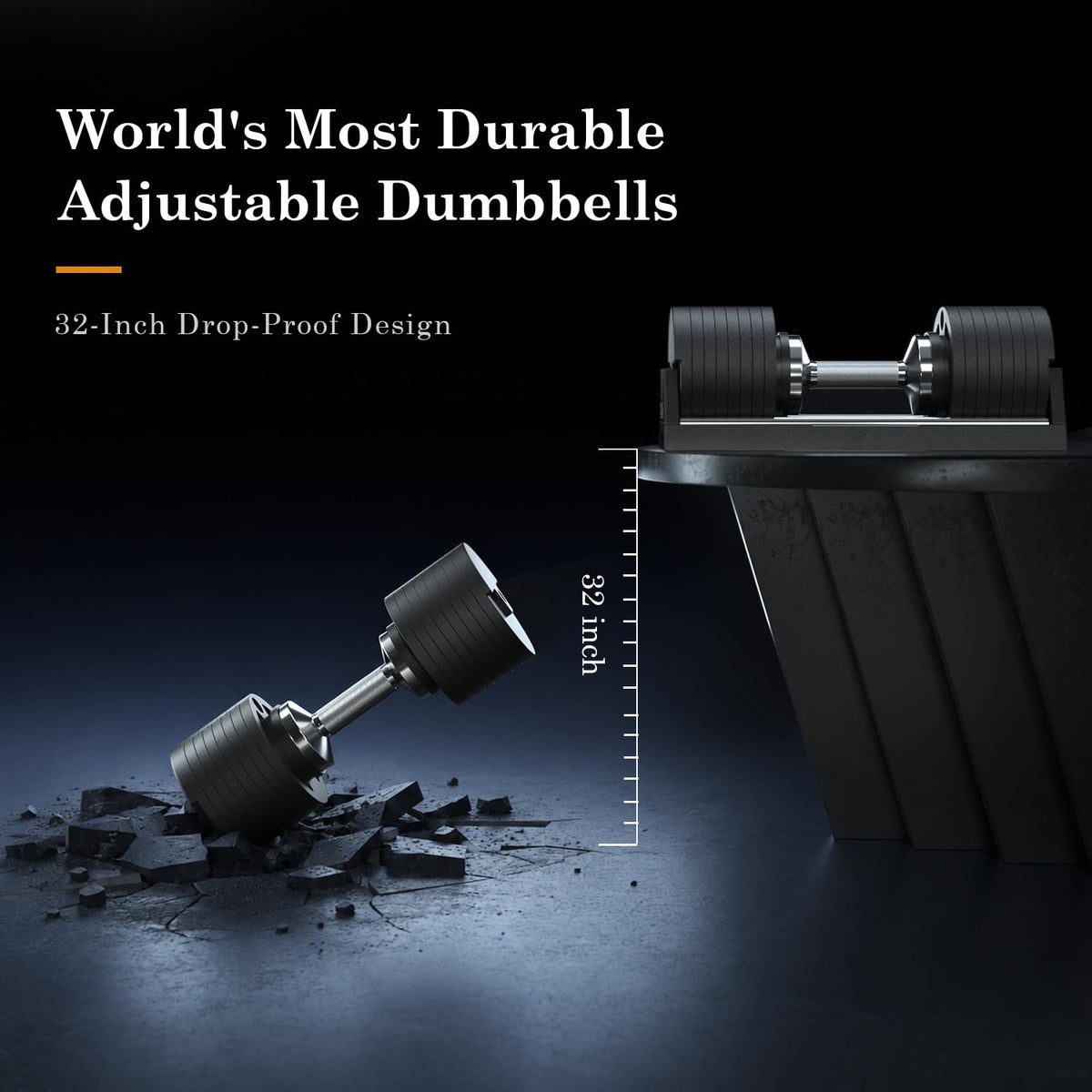 Adjustable Cast Iron Dumbbells 80LBs U219809