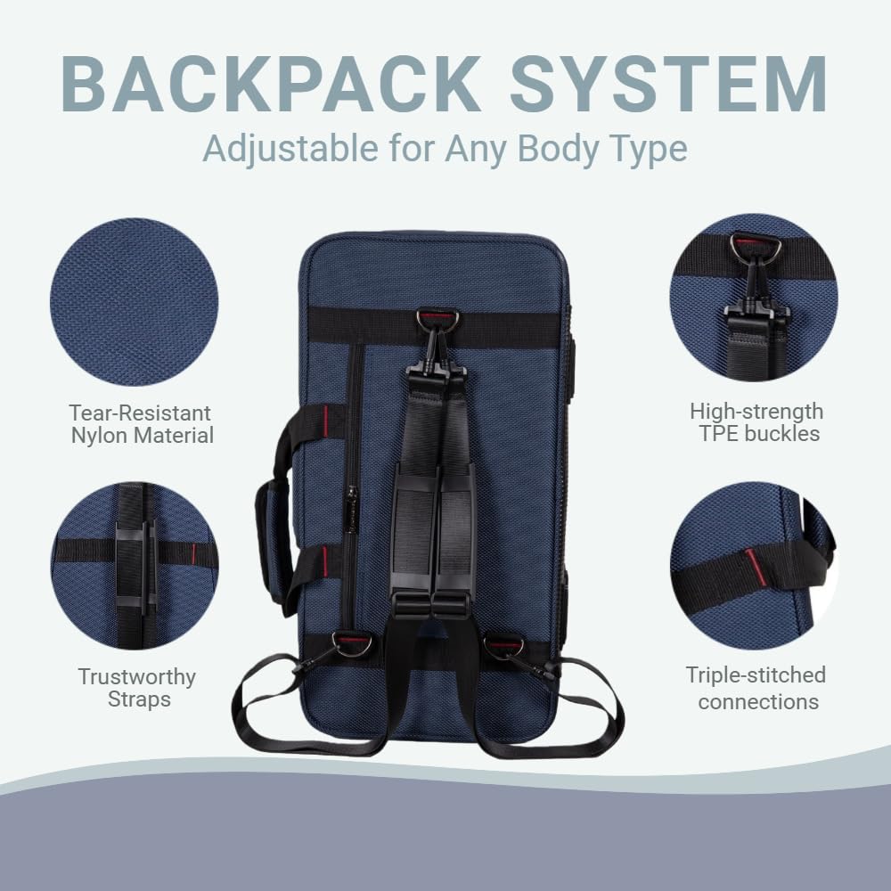 Lightweight Blue Trumpet Foam Case with Storage Pockets K8825