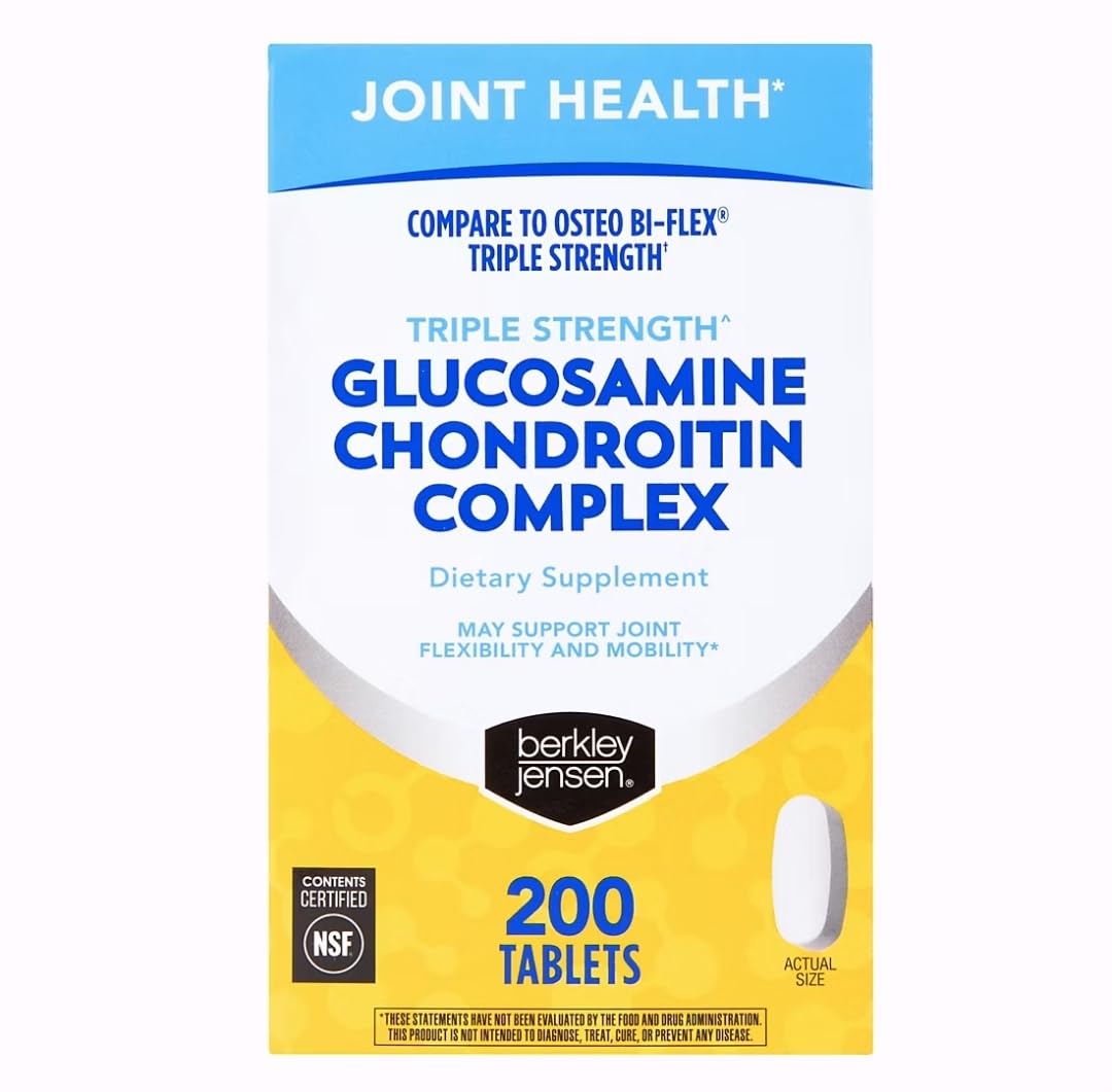 Triple Strength Glucosamine Chondroitin MSM Boswellia Complex 2703 mg Joint Support Supplement 200 Tablets Z1714