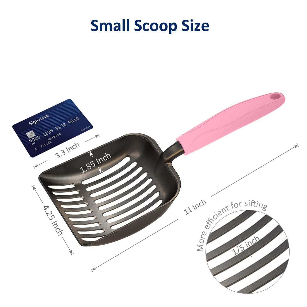 Non-Stick Aluminum Alloy Cat Litter Scoop with Long Handle D75299