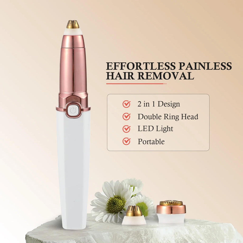 2 in 1 Rechargeable Facial Hair Trimmer and Eyebrow Shaver H266838