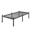 Twin XL Size 18" Black Metal Bed Frame with Storage G8941