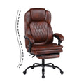 Big and Tall Ergonomic High Back PU Leather Reclining Office Chair with Footrest O2187
