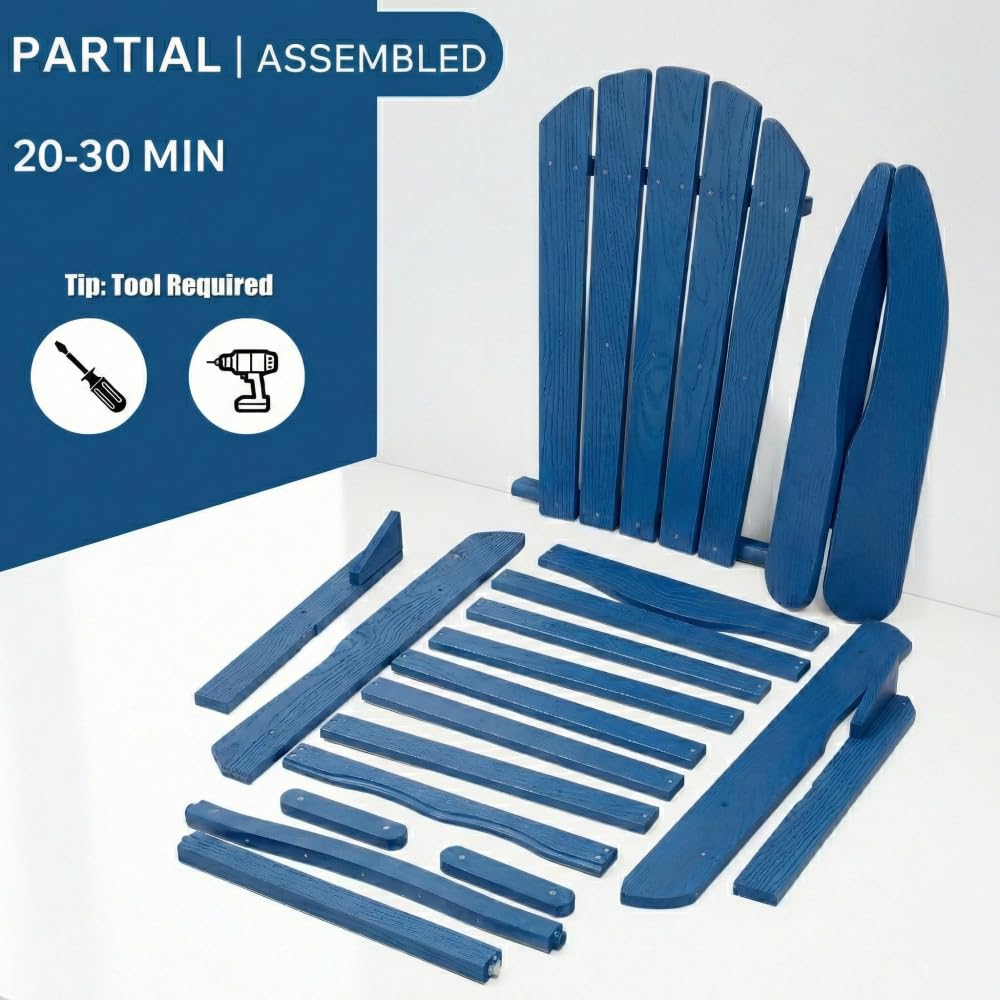 Wood Folding Adirondack Chair X1439