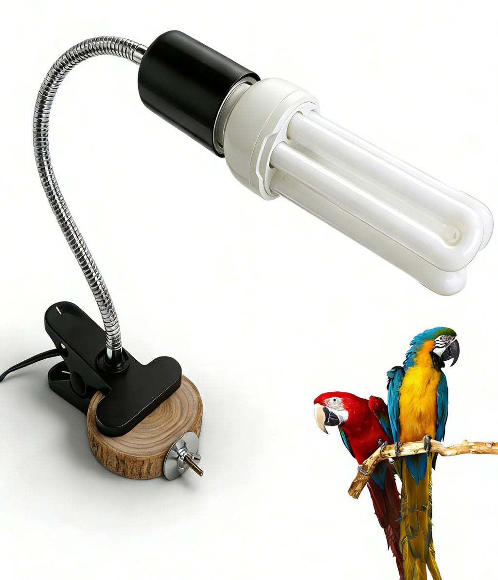 Bird Cage Light Fixture Combo Kit with 2.4 UVB UVA 20W Compact Fluorescent Bulb Q727