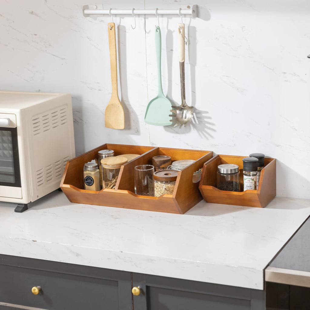 Wooden Stackable Pantry Storage Bins N1161