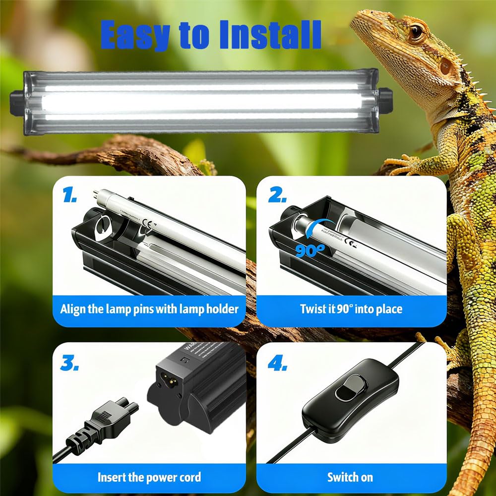 15W 10.0 UVB Reptile Light Fixture 18 Inch Q7812