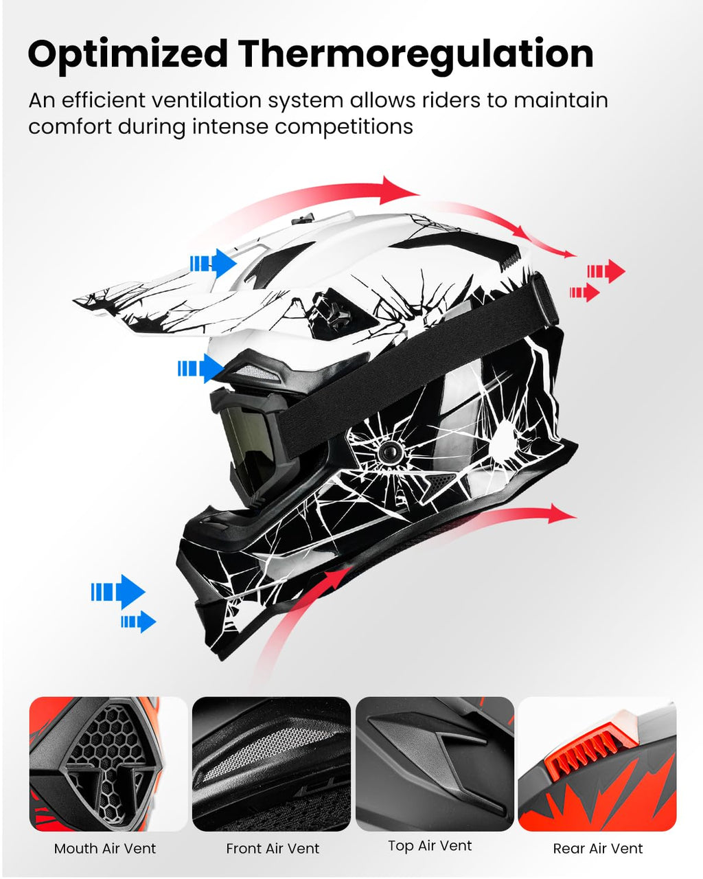 DOT Approved Full Face Motocross Helmet U534559