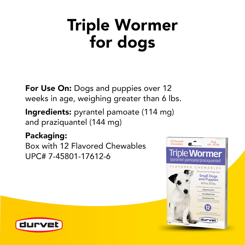 Triple Wormer Tablets for Puppies and Small Dogs W522060