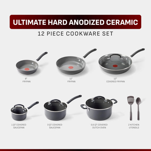 12-Piece Ceramic Nonstick Cookware Set X193