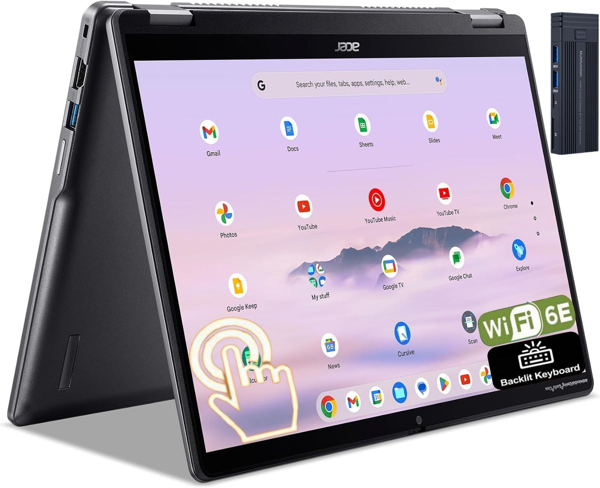 14" 2-in-1 Touchscreen Chromebook, Intel Core i5, 8GB RAM 512GB SSD, Gray R365