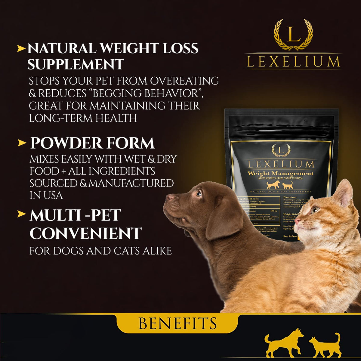 Weight Management Powder for Dogs and Cats V7695