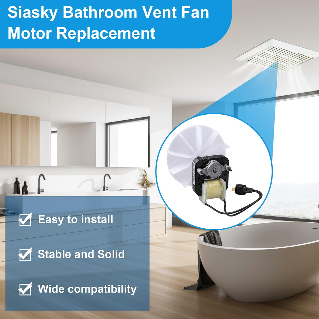 120V 50CFM Bathroom Exhaust Fan Motor with Blower Wheel X8138