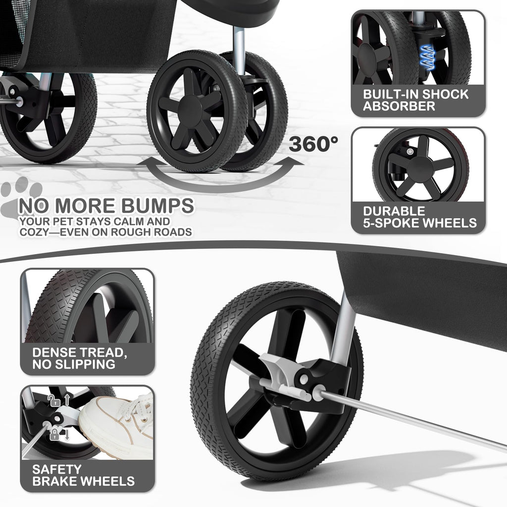 Black Pet Stroller J321368