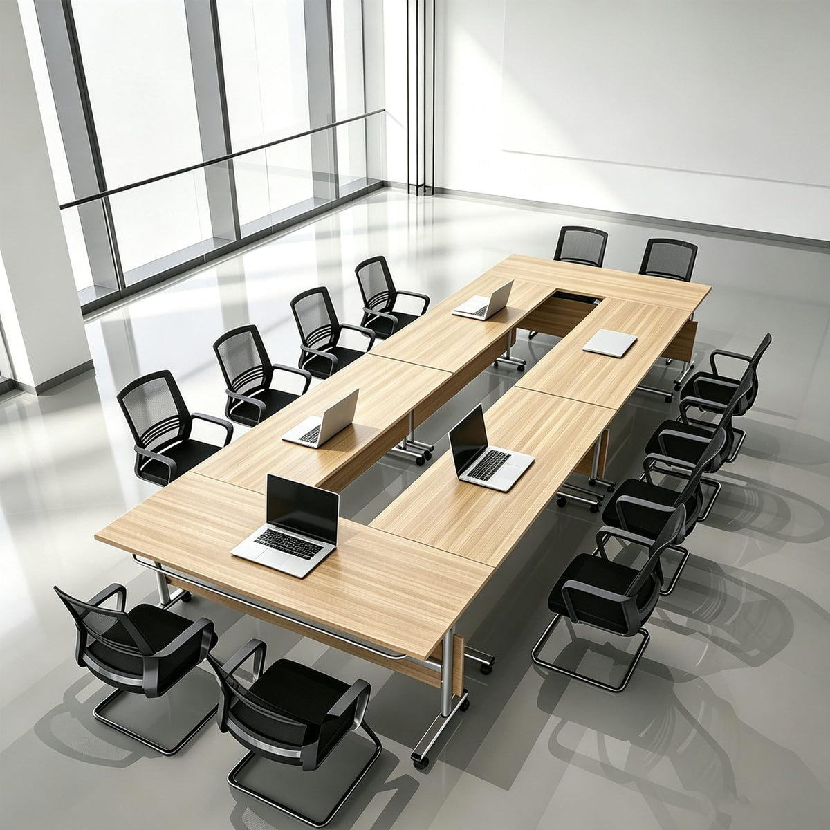 Folding Conference Table with Lock Casters K727484