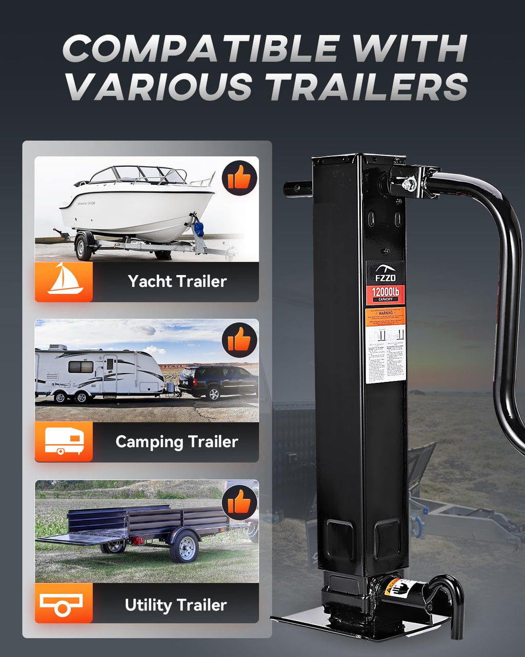 12000lbs Heavy Duty Trailer Jack I94897