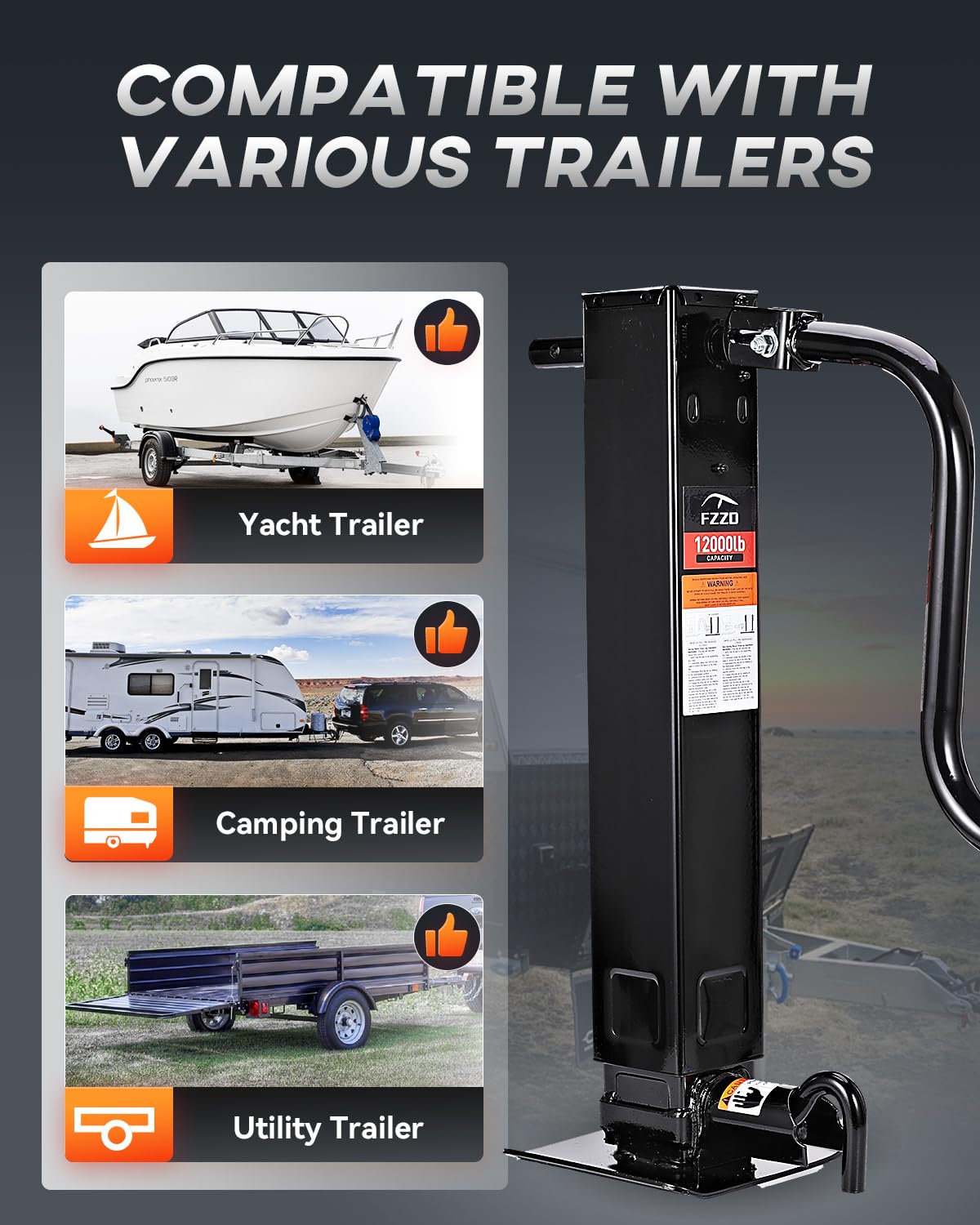 12000lbs Heavy Duty Trailer Jack I94897