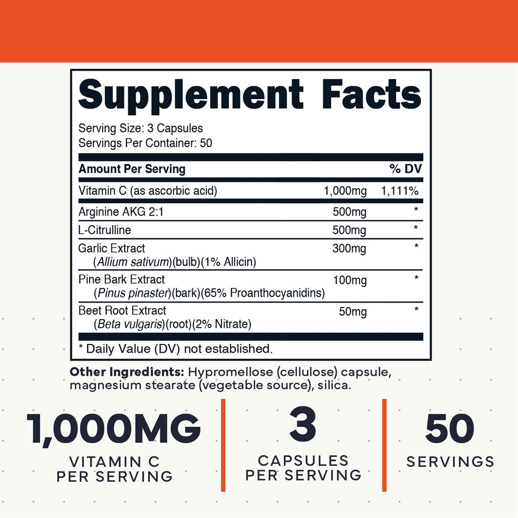 Nitric Oxide Booster 150 Veggie Capsules Z75623