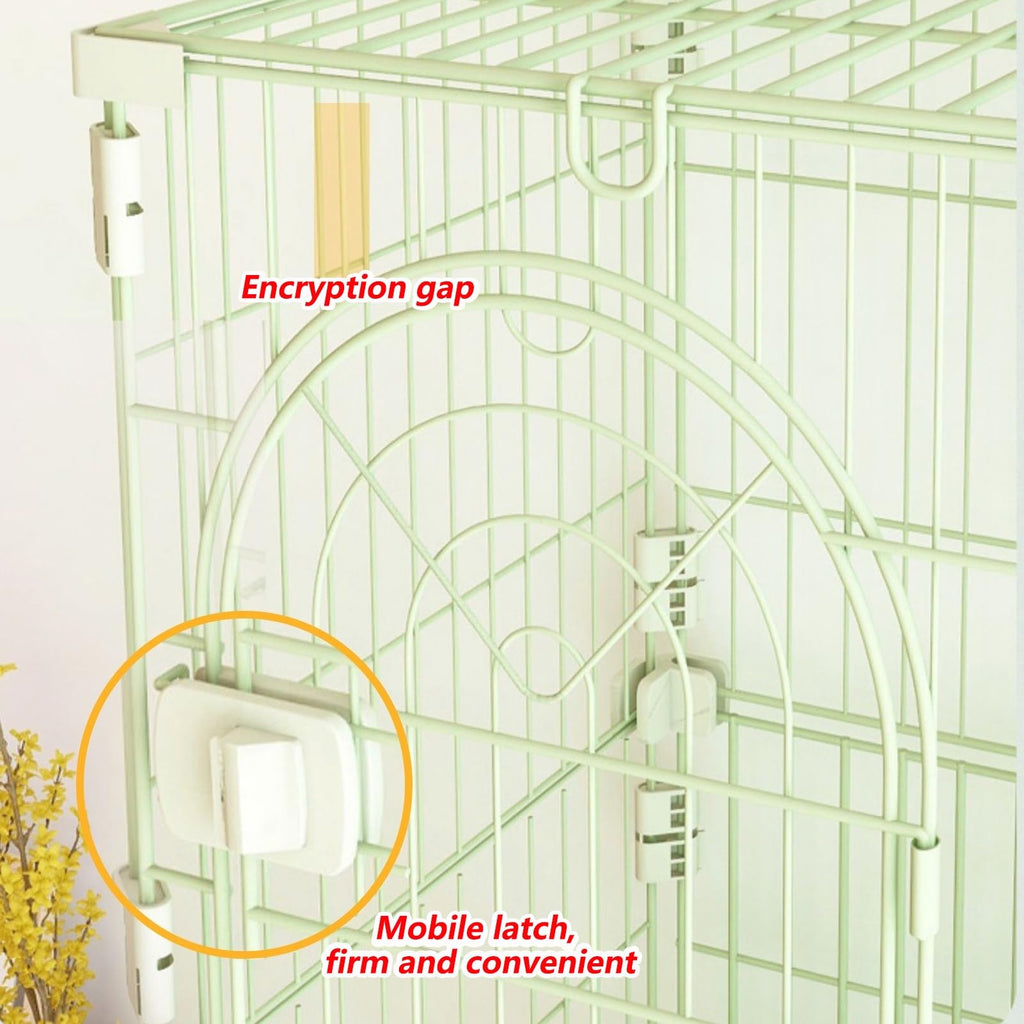 3/4-Tier Wire Cat Cage Playpen Kennel with Hammock C342304