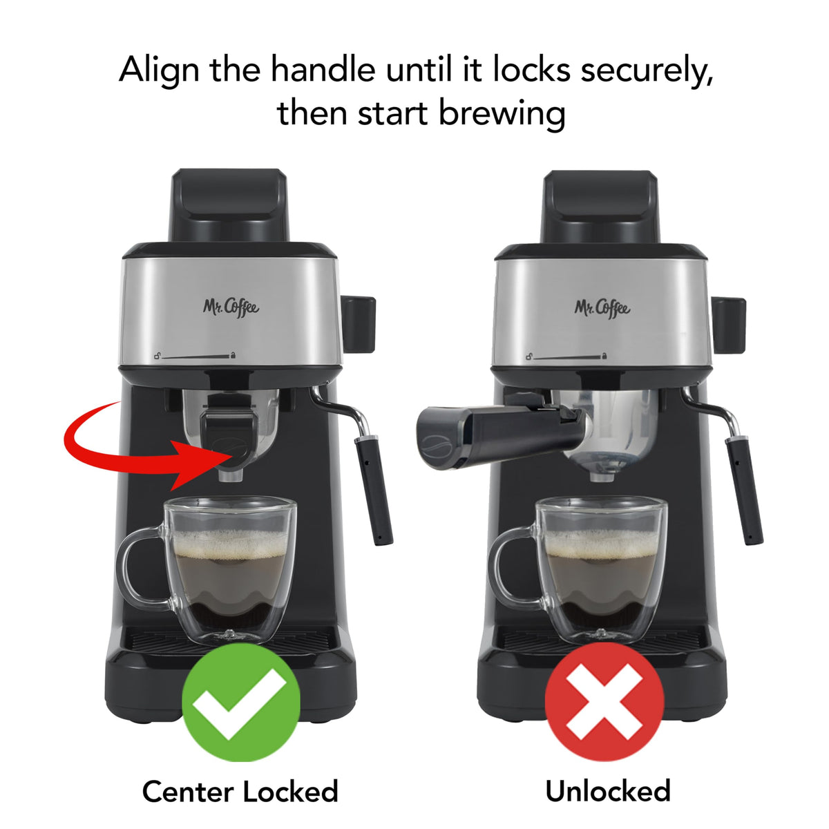 4-Shot Steam Espresso Cappuccino and Latte Maker with Stainless Steel Frothing Pitcher N26993