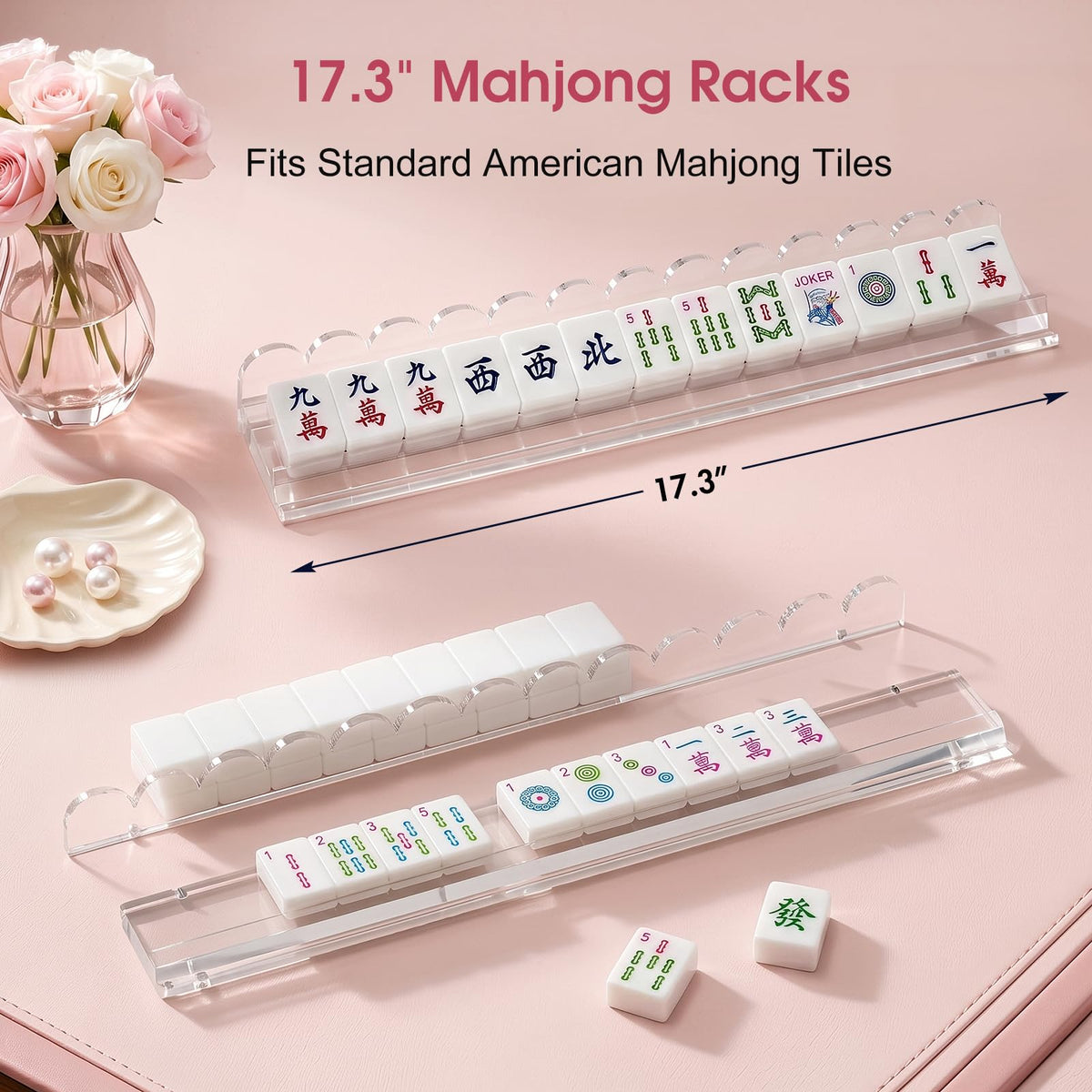 Mahjong Racks with Magnetic Pushers A733134