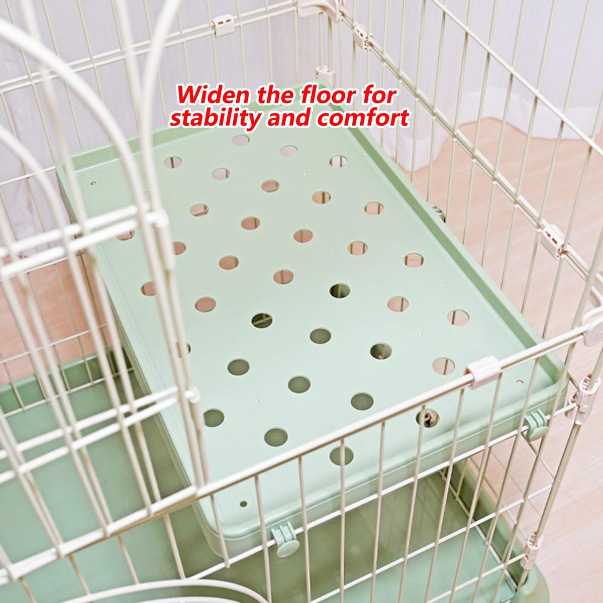 3/4-Tier Wire Cat Cage Playpen Kennel with Hammock C342304