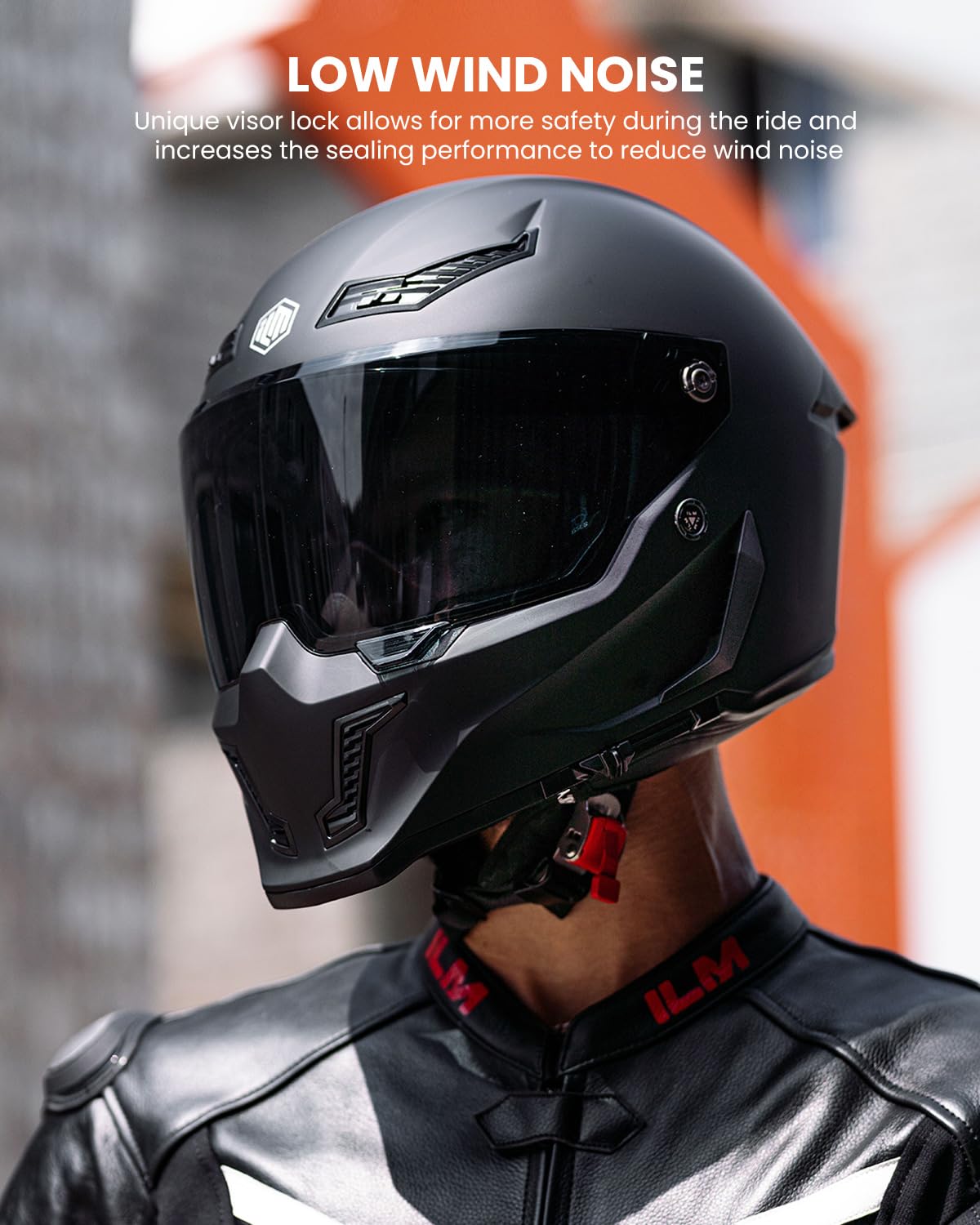 Full Face Dual Visor Motorcycle Helmet with Pinlock Matte Black M O405719