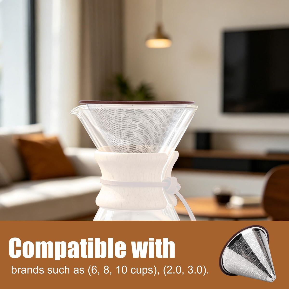 Reusable Stainless Steel Coffee Filter V771
