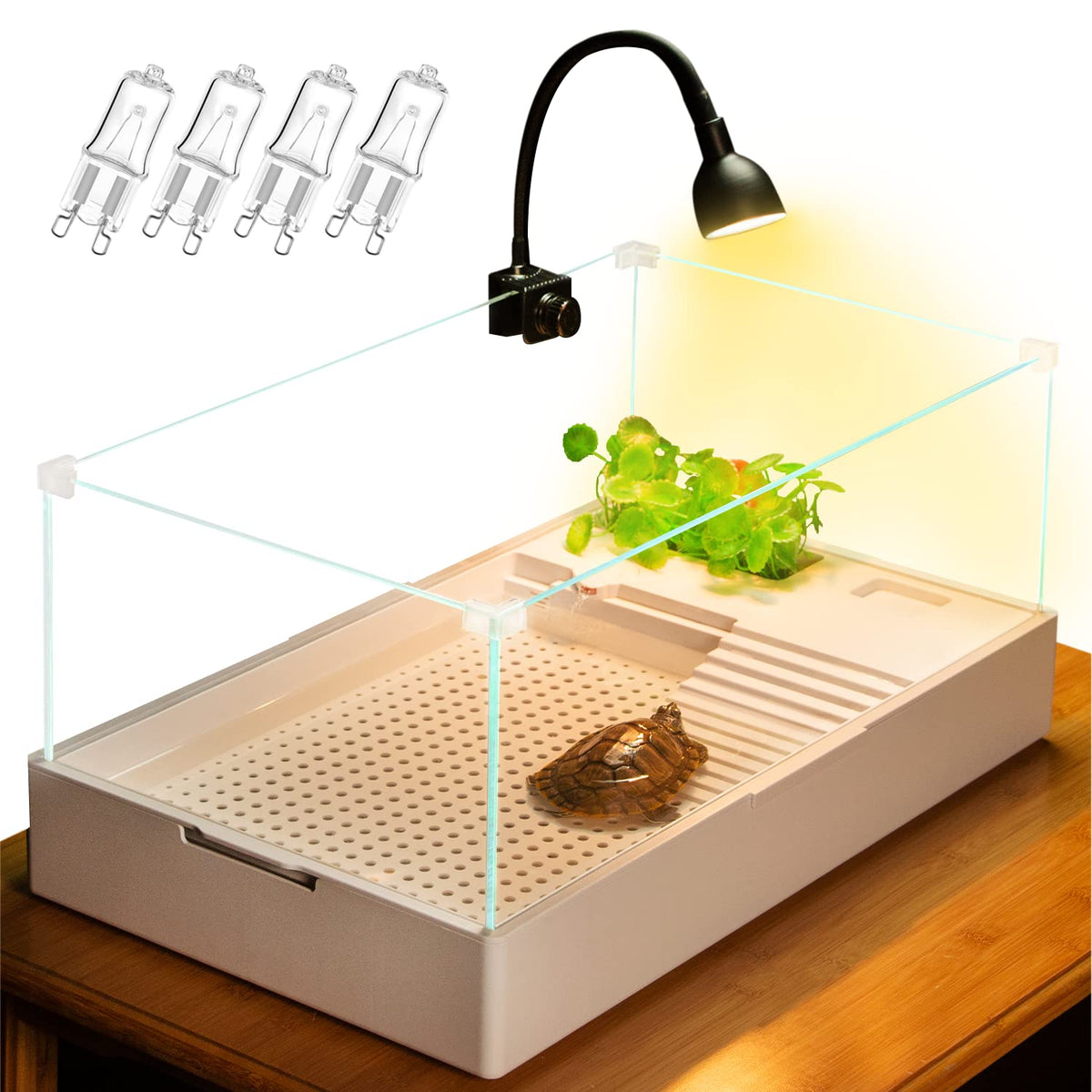 Turtle Tank Aquarium Kit with Basking Platform A696