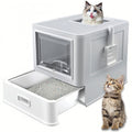XL Stainless Steel Cat Litter Box with Drawer Q157003