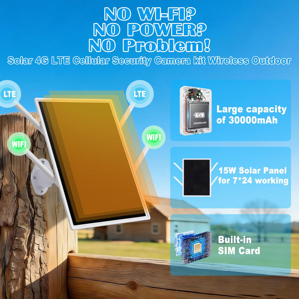 4G Solar Security Camera System with Base Station Q579