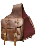 Leather Saddle Bag with Adjustable Strap 11X11X3.5 Inch G51214