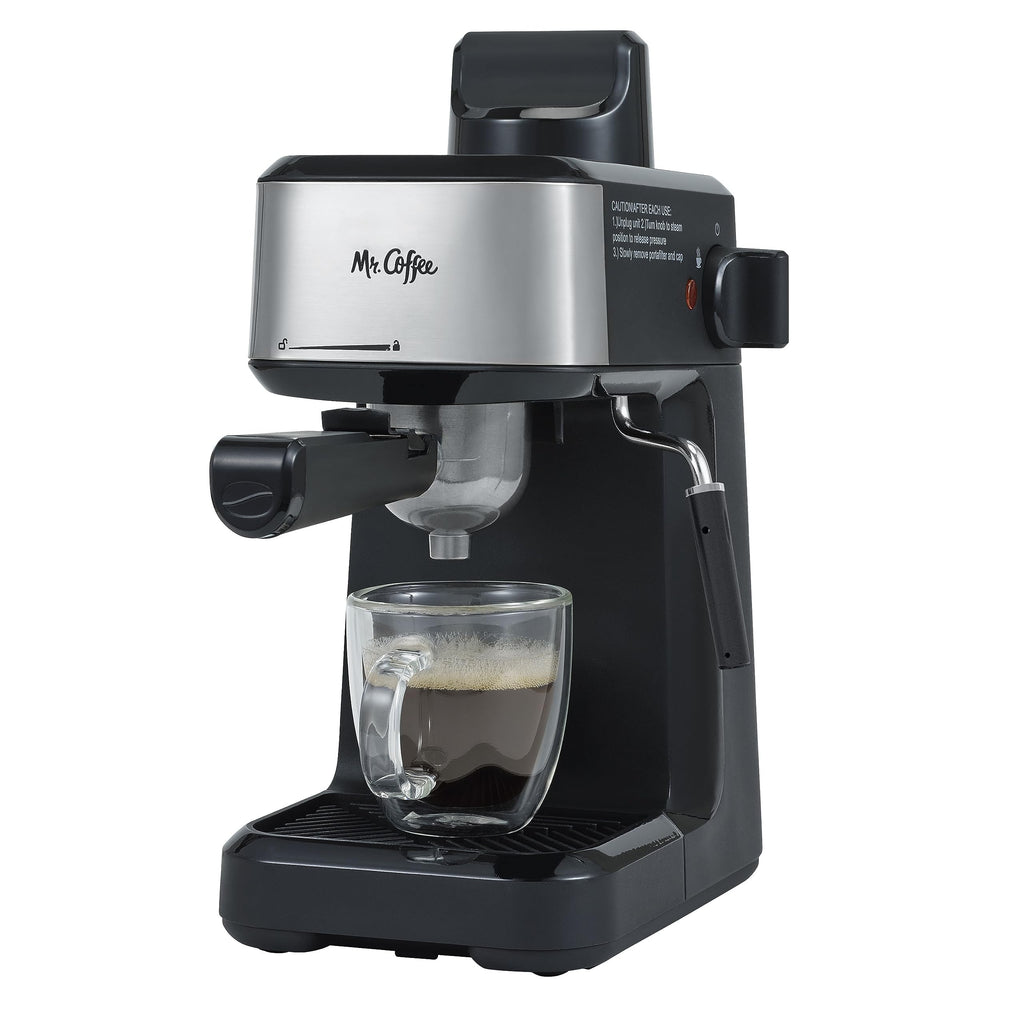 4-Shot Steam Espresso Cappuccino and Latte Maker with Stainless Steel Frothing Pitcher N26993