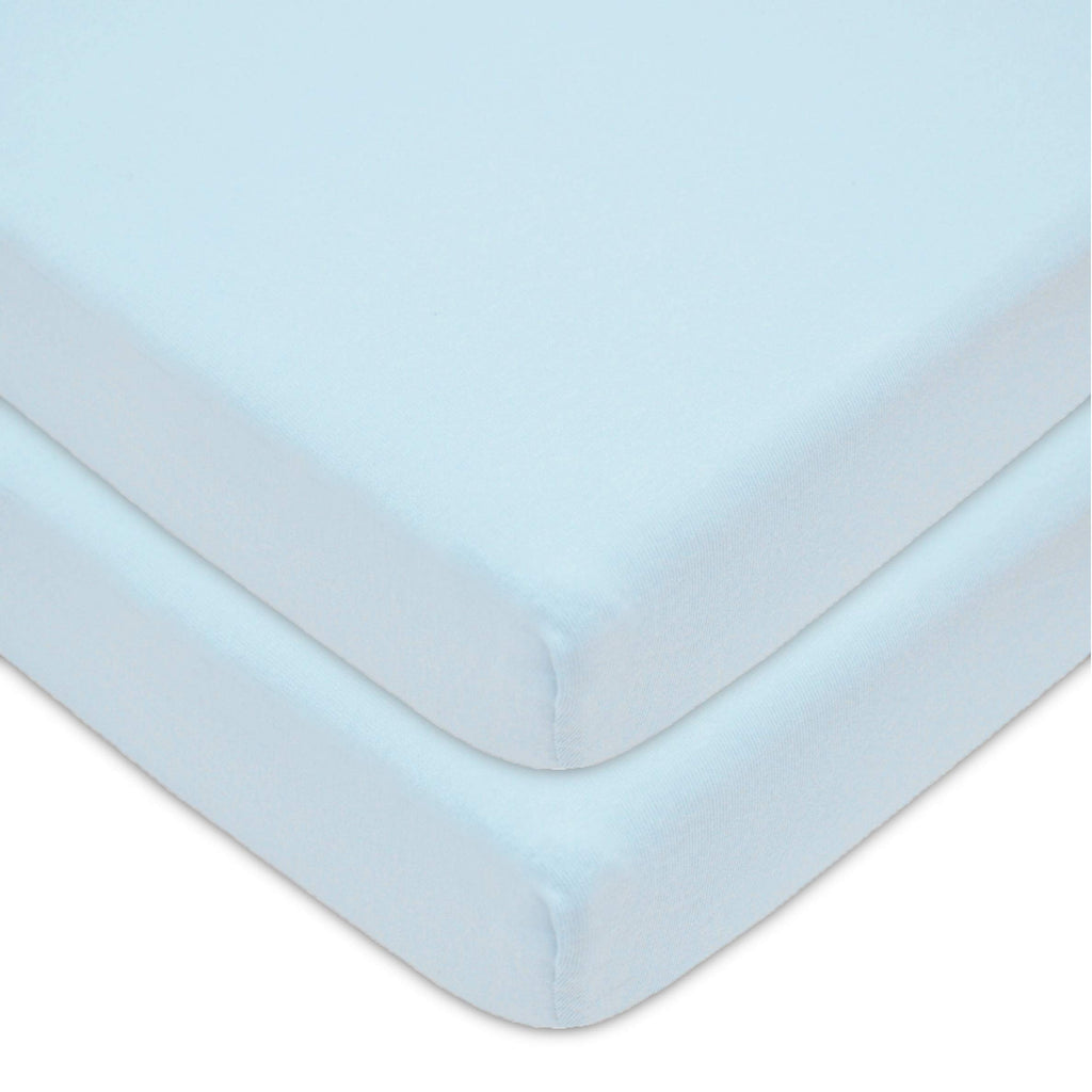 2 Pack Fitted Mini Crib Sheets 38x24" Blue O465453