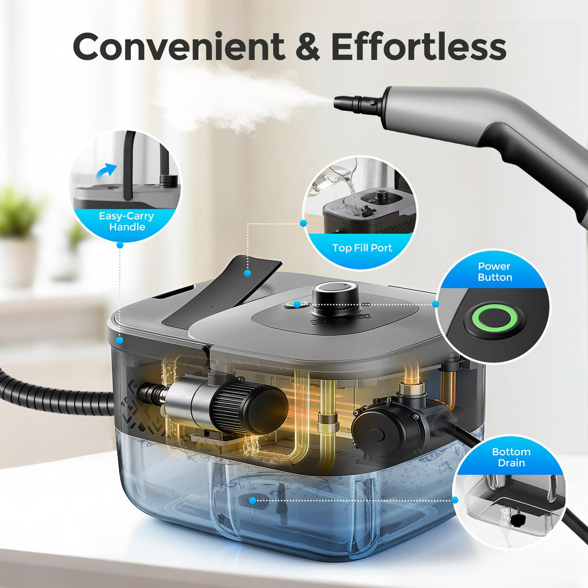 Portable 1800W Handheld Steam Cleaner Q22135