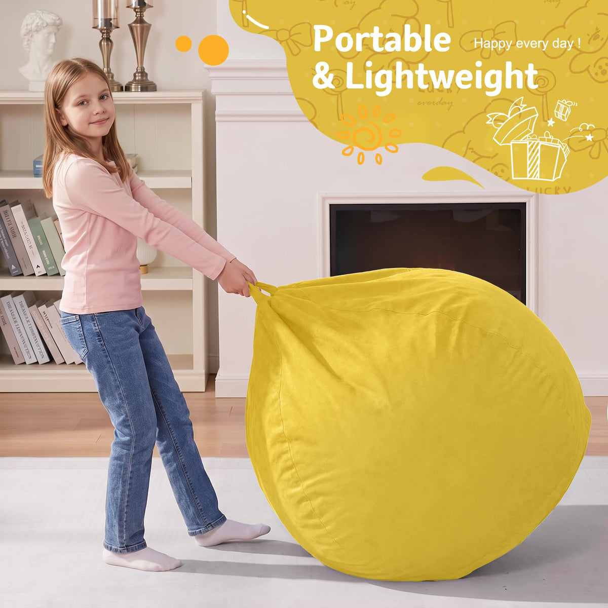 2FT Bean Bag Chair with Handle Z407