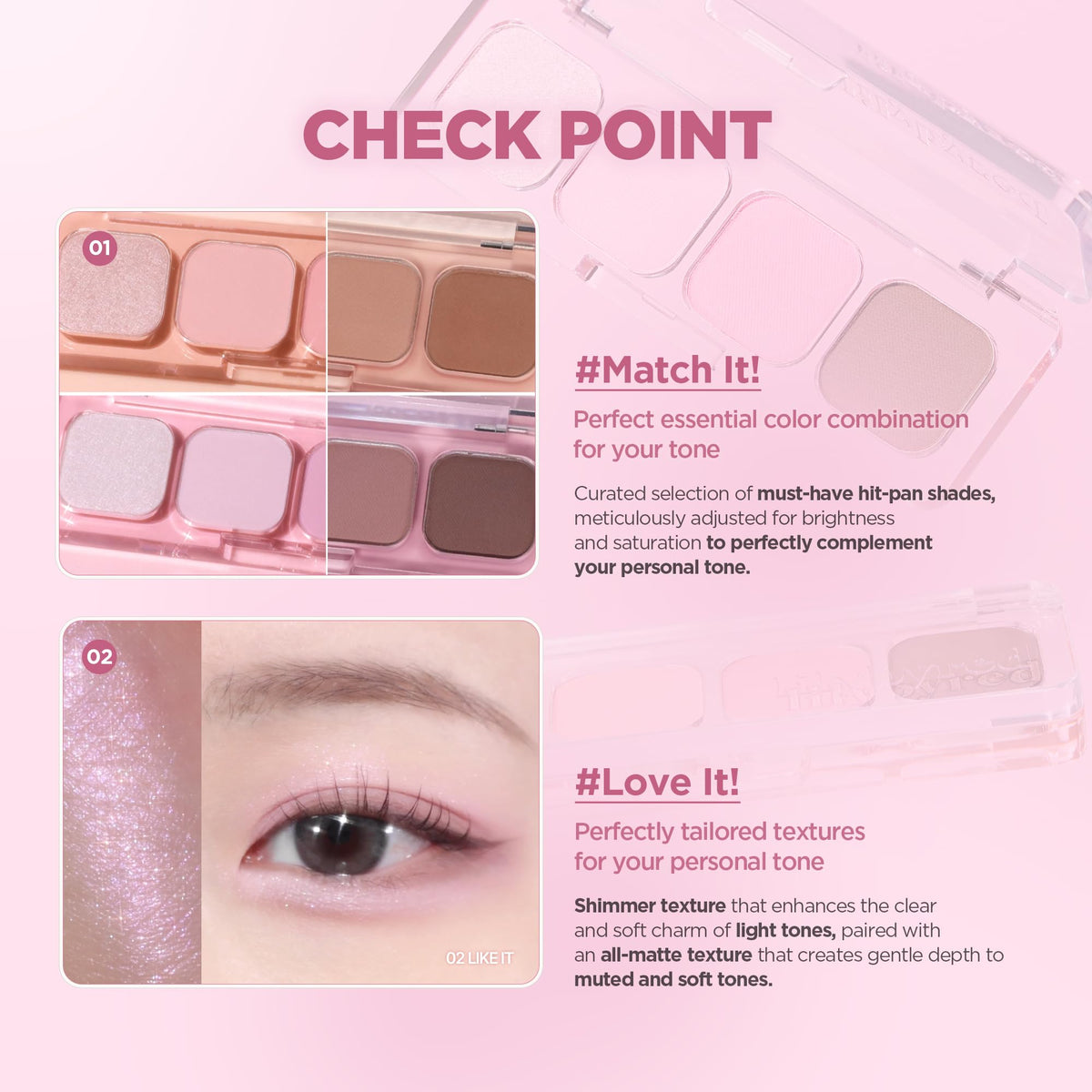 4-Shade Korean Eyeshadow Palette V601