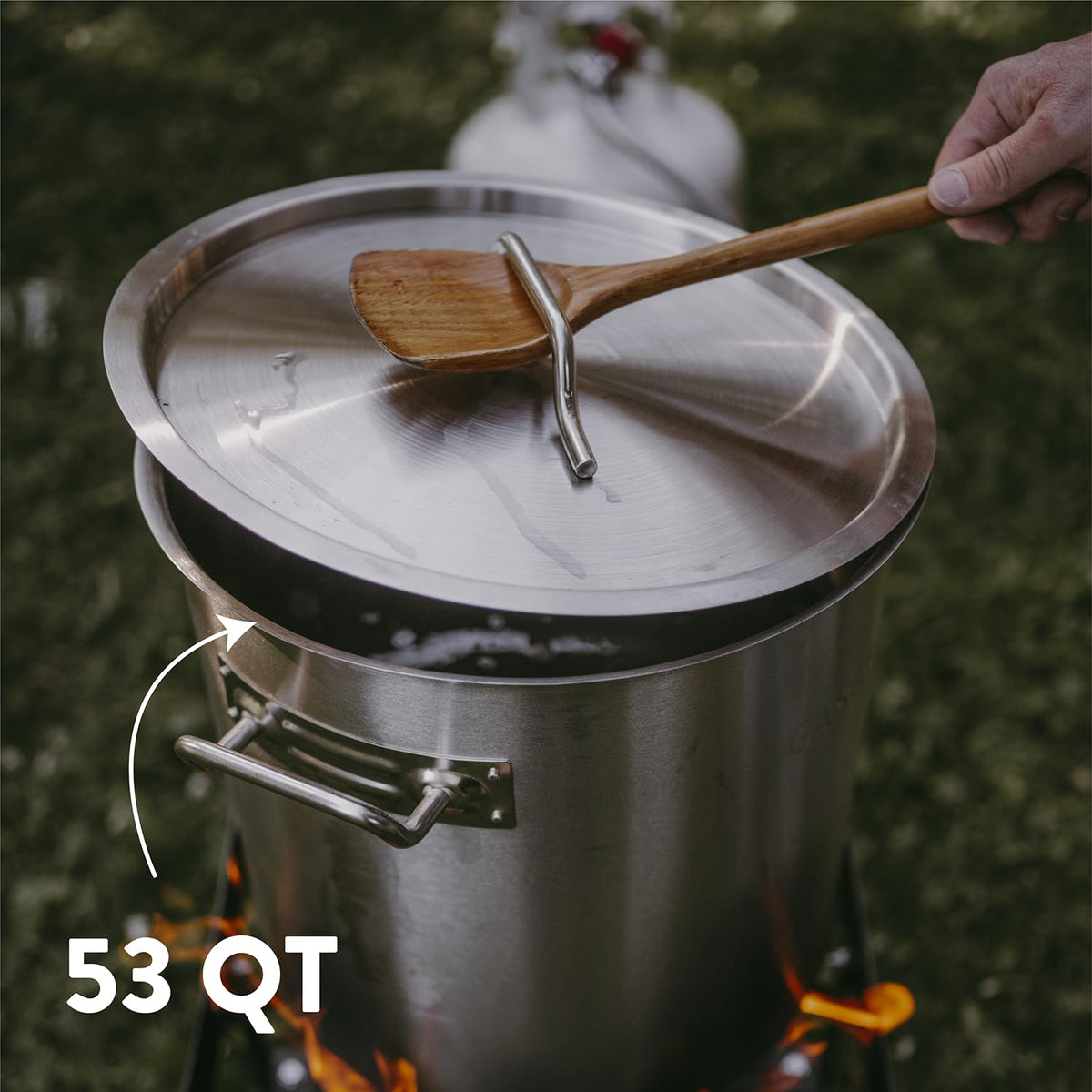 Stainless Steel 53qt Stockpot with Basket and Lid S1214