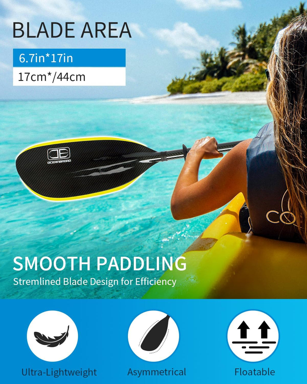 Full Carbon Fiber Adjustable Kayak Paddle I756794