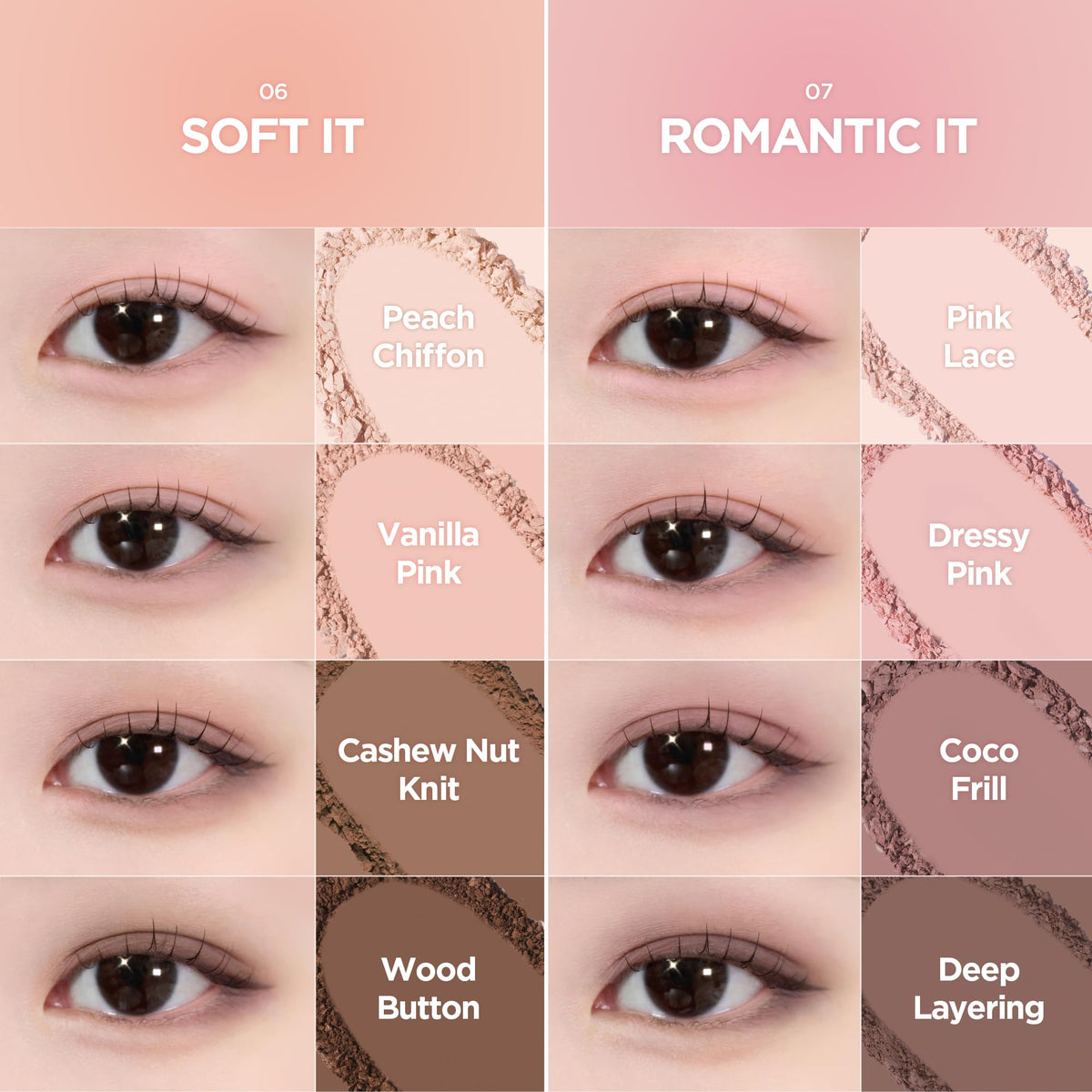 4-Shade Korean Eyeshadow Palette V601