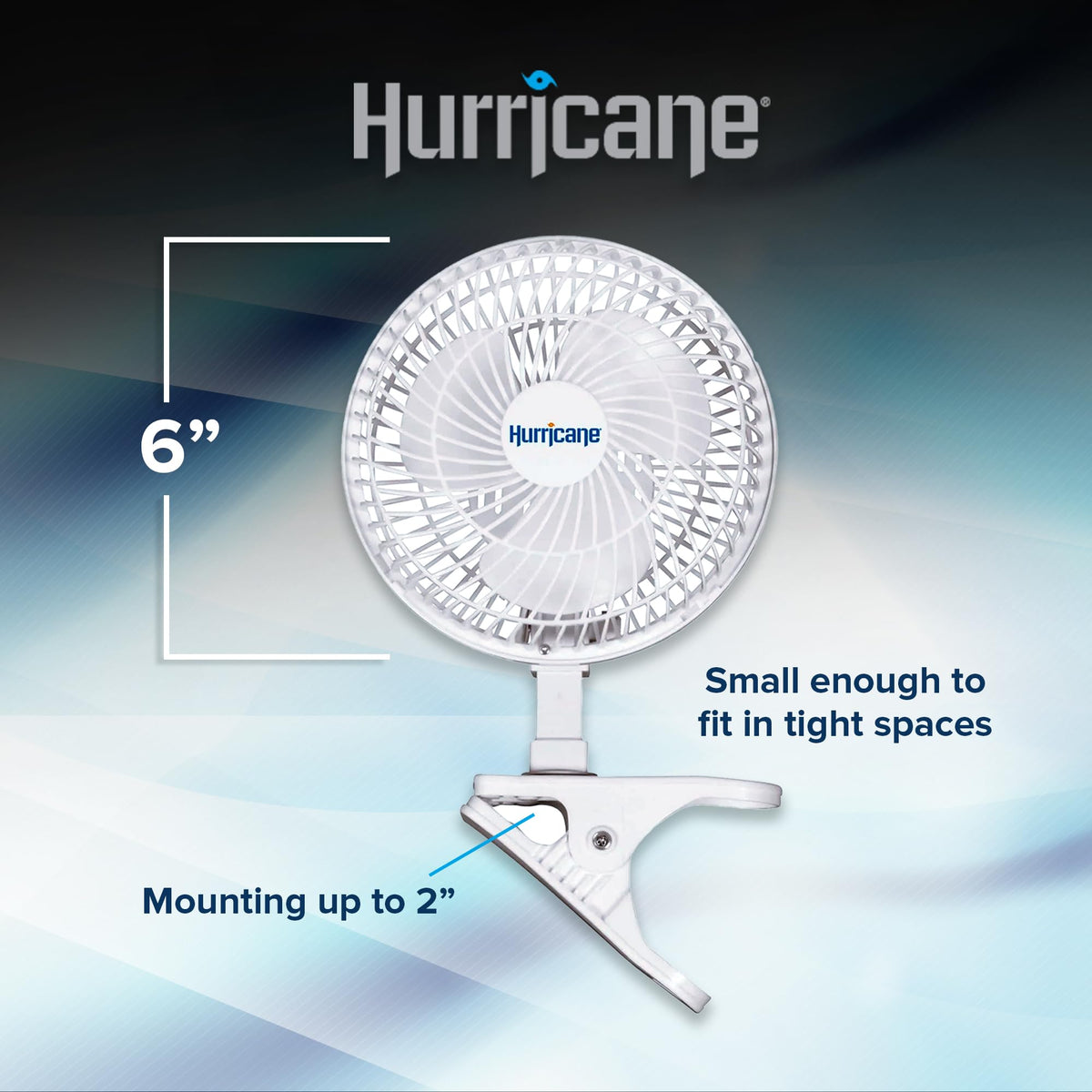 White 2-Pack 6" Clip-On Table Fan with 2 Quiet Speeds Y8960
